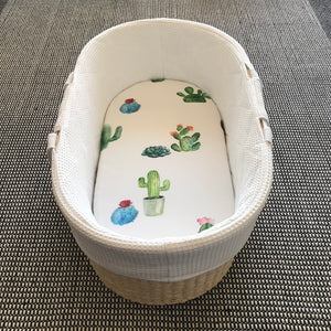 Cactus | Fitted Bassinet Sheet